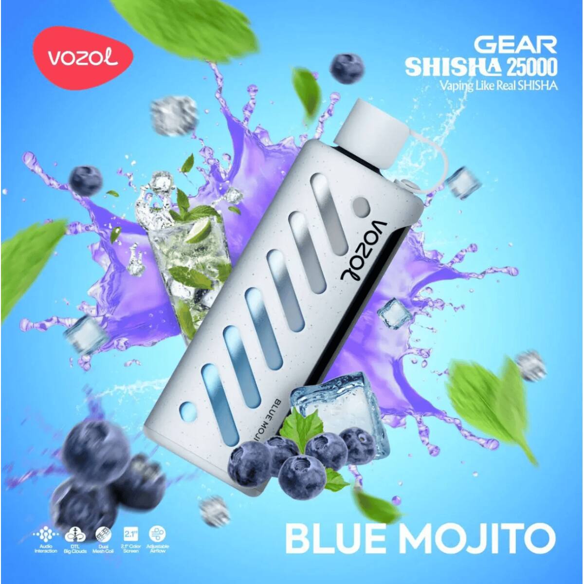 Vozol Gear Shisha 25000 Blue Mojito
