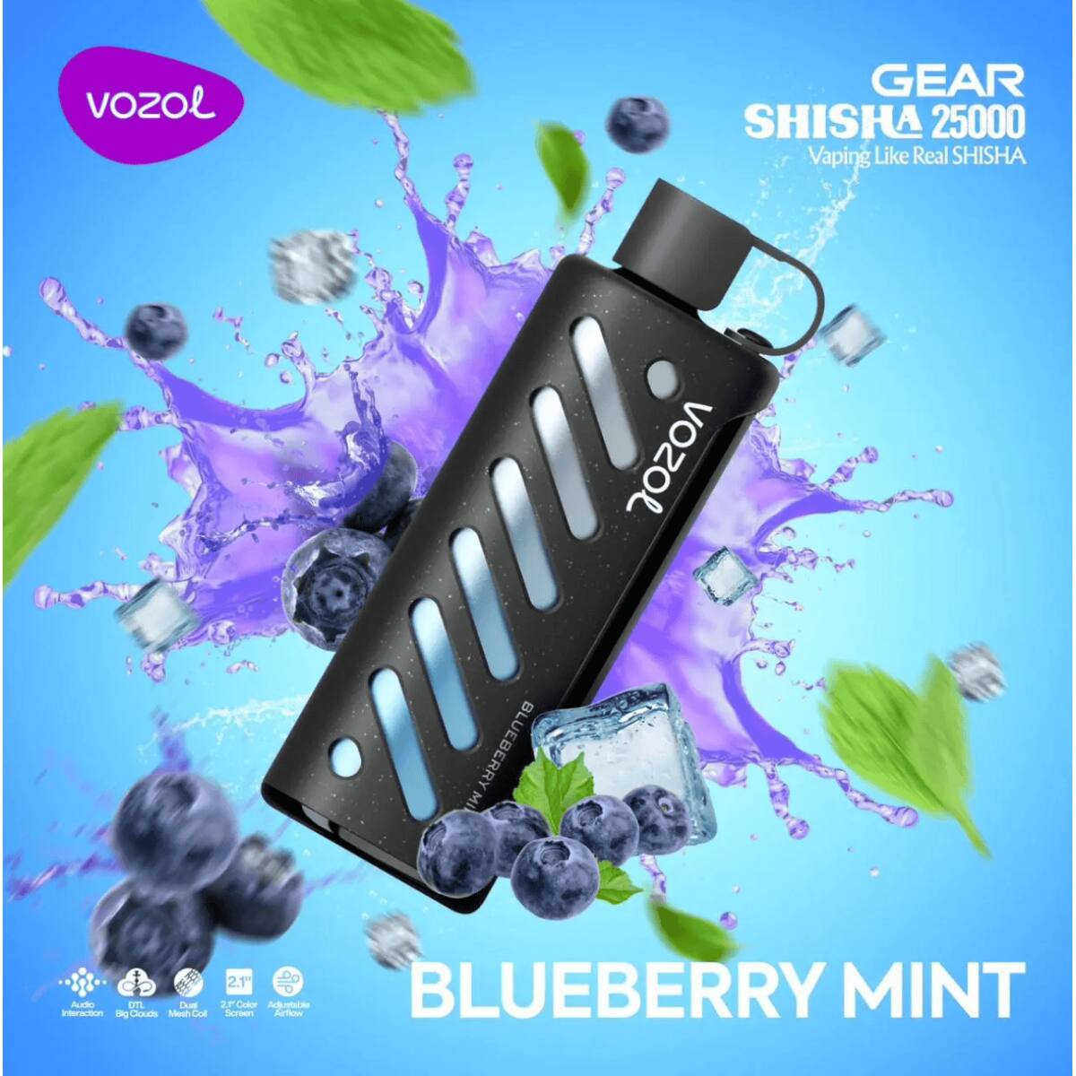Vozol Gear Shisha 25000 Blueberry Mint