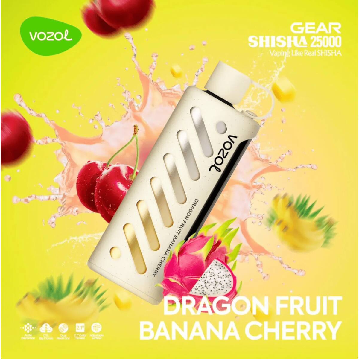 Vozol Gear Shisha 25000 Dragon Fruit Banana Cherry