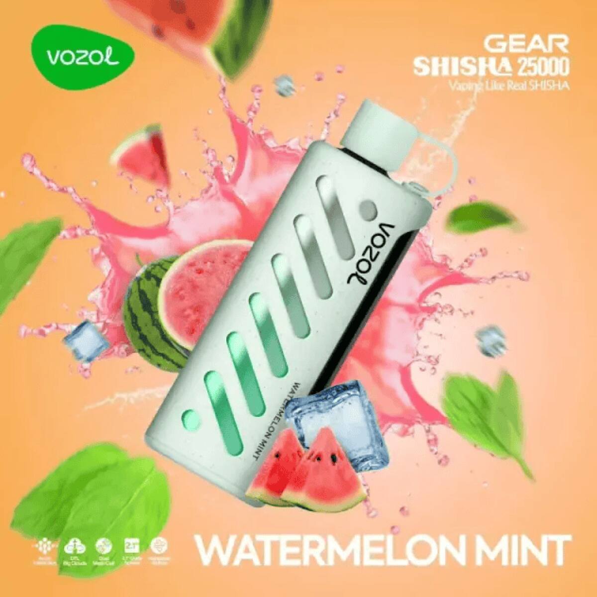 Vozol Gear Shisha 25000 Watermelon Mint