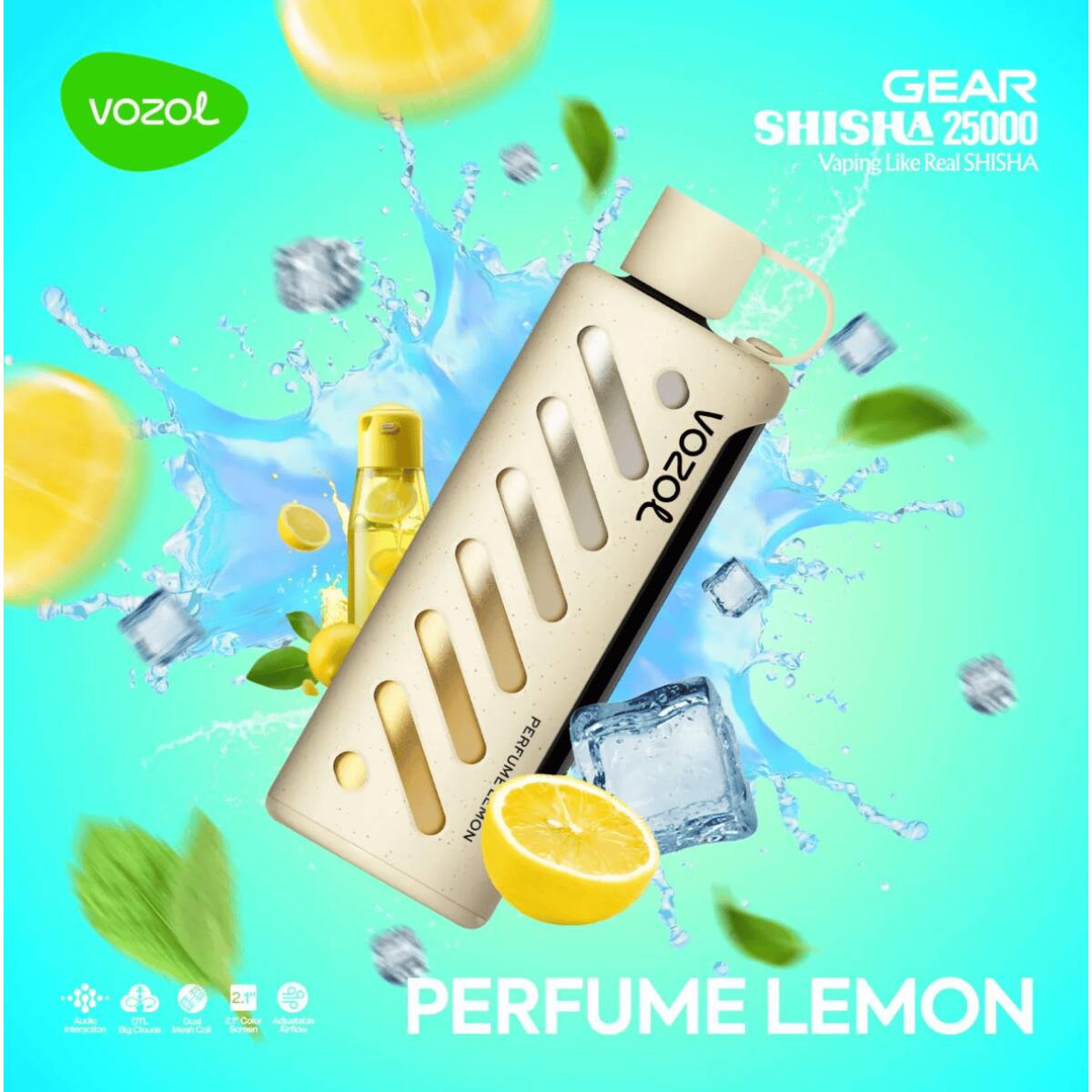 Vozol Gear Shisha 25000 - Perfume Lemon