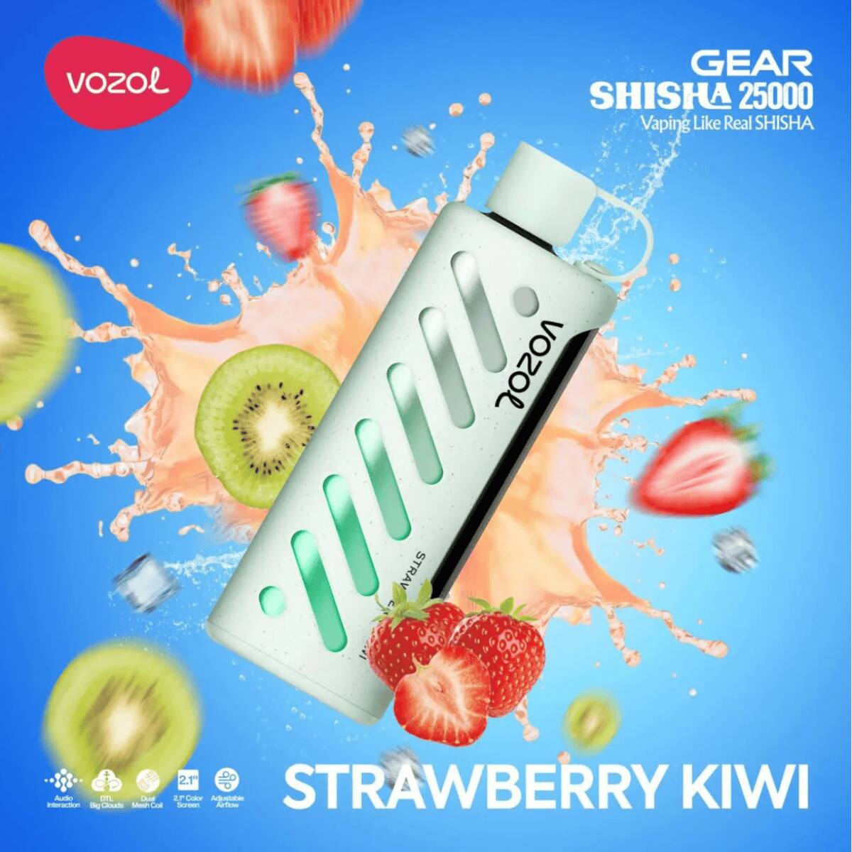 Vozol Gear Shisha 25000 - Strawberry Kiwi