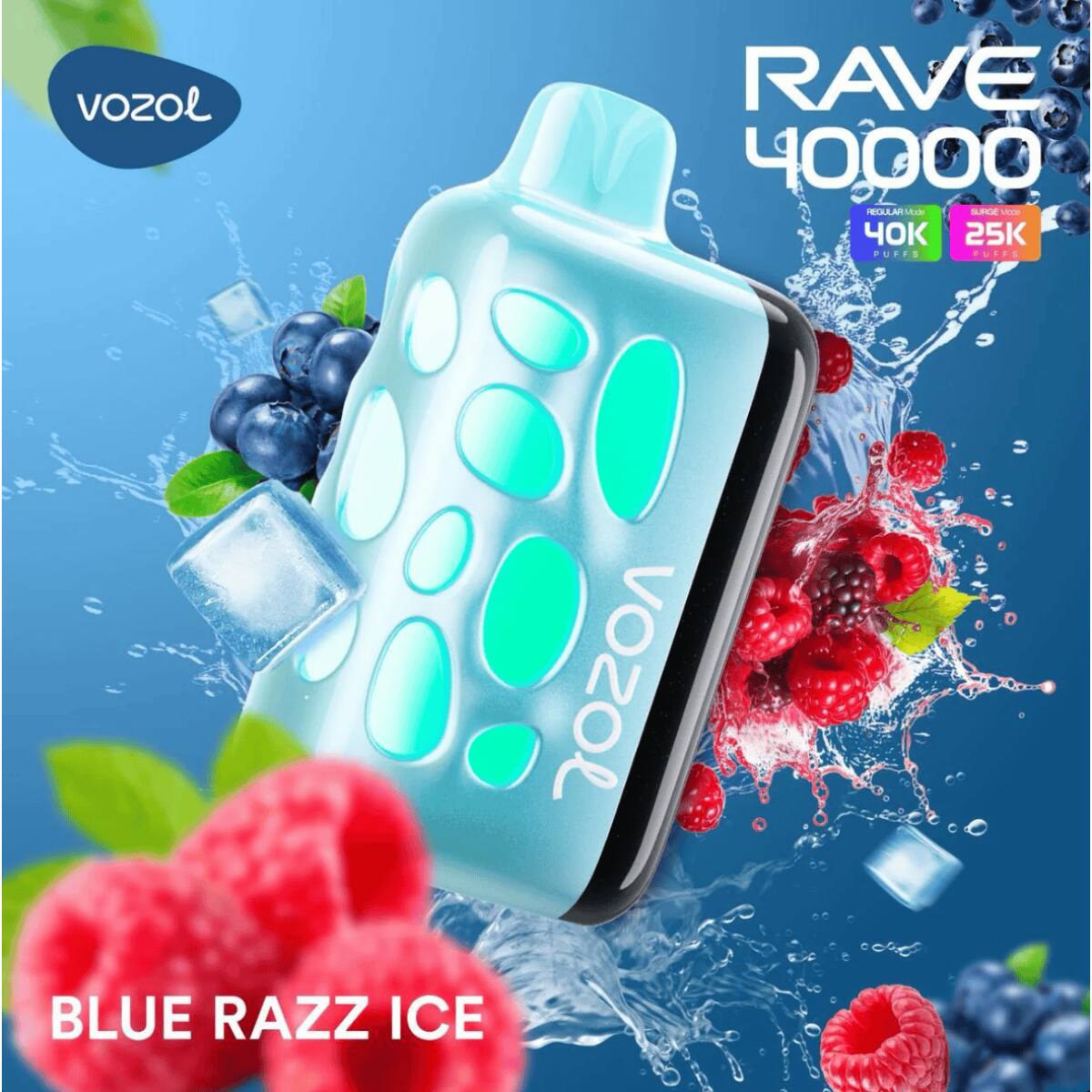 Vozol Rave 40000 Blue Razz Ice