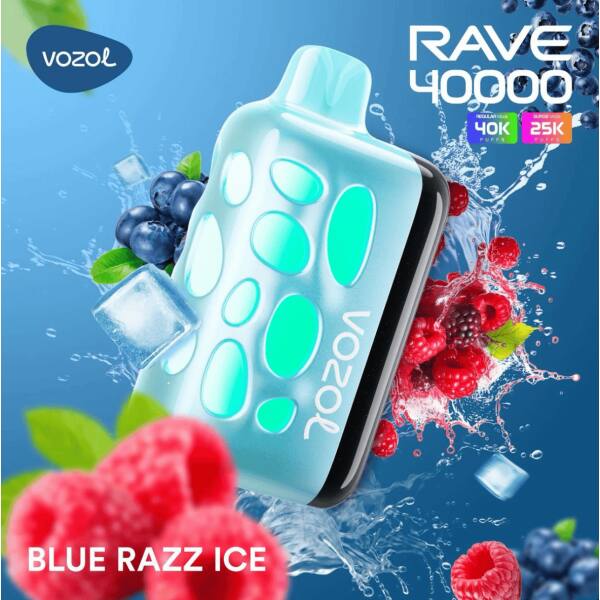 Vozol Rave 40000 Blue Razz Ice
