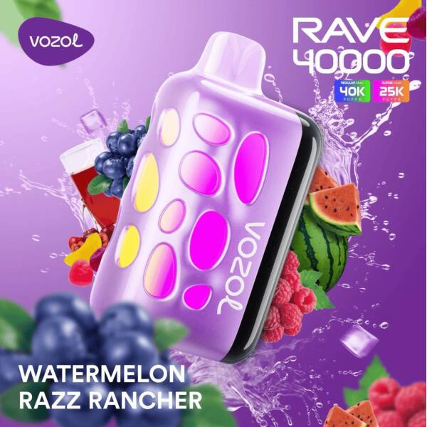 Vozol Rave 40000 Watermelon Razz Rancher