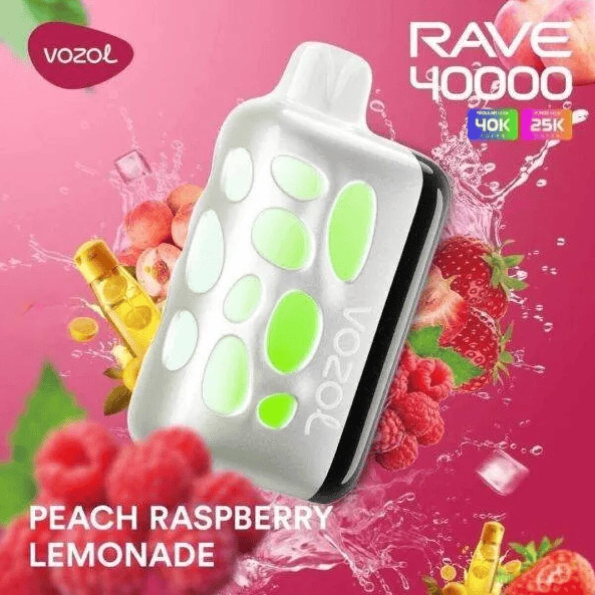 Vozol Rave 40000 peach raspberry lemonade