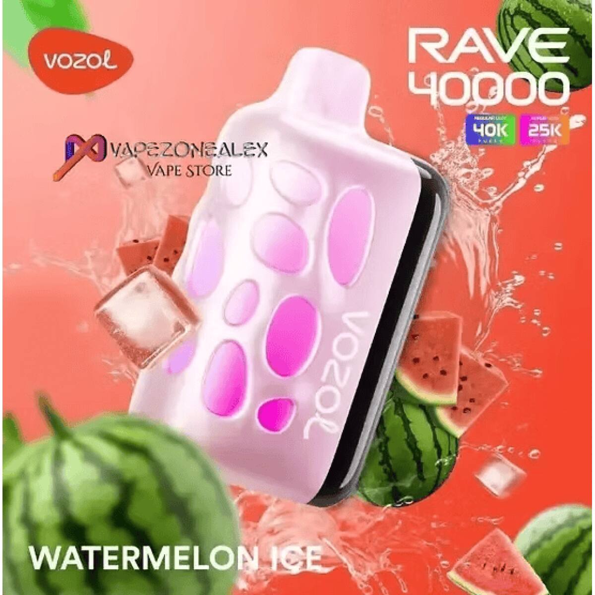 Vozol Rave 40000 watermelonice